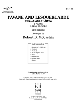 Pavane and Lesquercarde - Score Cover