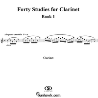 Forty Studies for Clarinet, Book 1: Studies 1-20