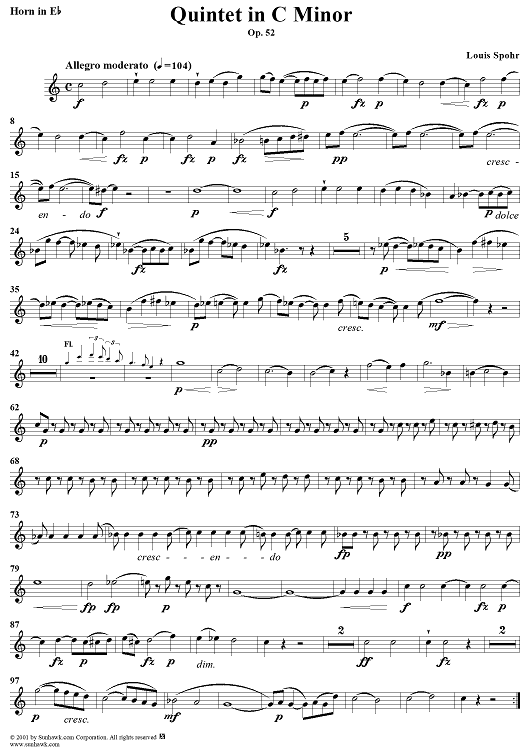 Quintet in C Minor - Horn