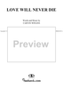Love Will Never Die