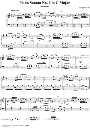Piano Sonata no. 6 in C Major, HobXVI/10