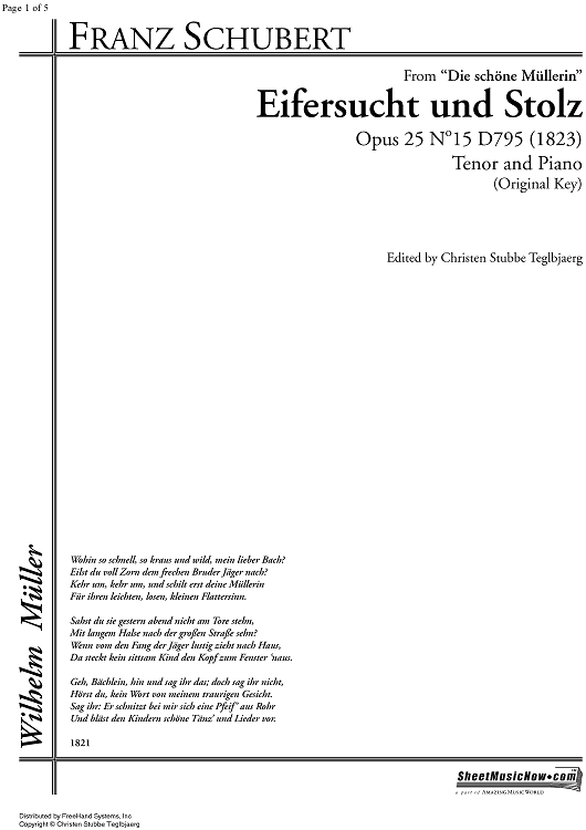 Eifersucht und Stolz Op.25 No.15 D795