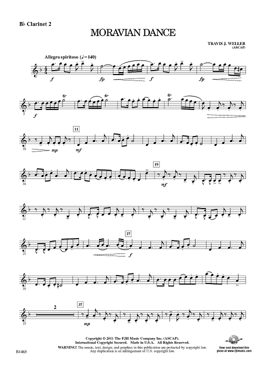 Moravian Dance - Bb Clarinet 2