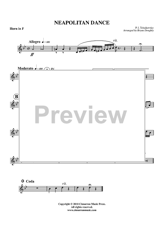 Neapolitan Dance - Horn in F