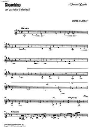 Gioachino - B-flat Bass Clarinet