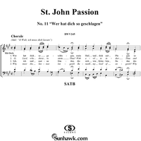 St. John Passion: Part I, No. 11, "Wer hat dich so geschlagen"