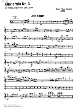Klaviertrio Nr. 2 (Piano trio No. 2) - Violin