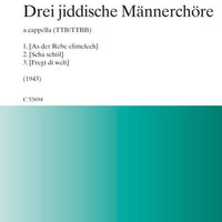 Three Yiddish pieces for male choir - Choral Score