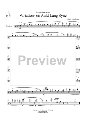 Variations on Auld Lang Syne - Trombone 1