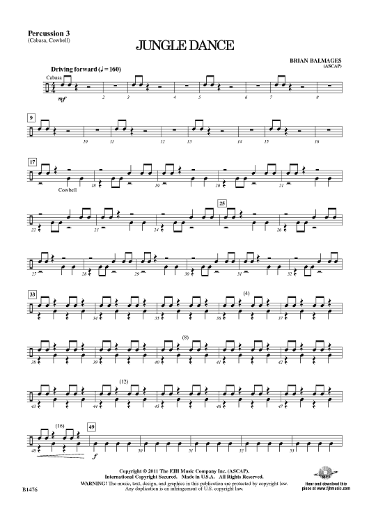 Jungle Dance - Percussion 3