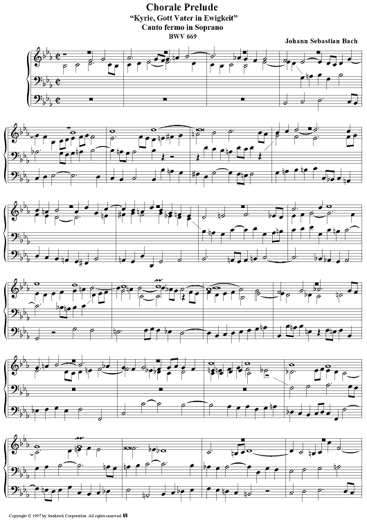 Chorale Prelude, BWV 669: Kyrie, Gott Vater in Ewigkeit