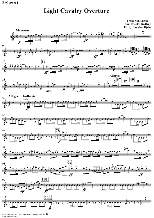 Light Cavalry Overture - Cornet 1