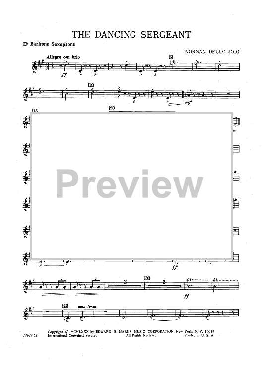 The Dancing Sergeant - Baritone Sax