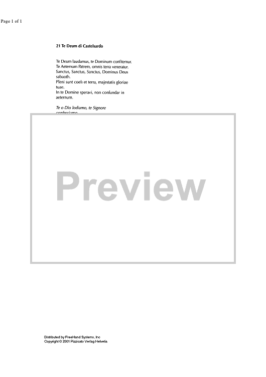 Te Deum di Castelsardo - Lyrics