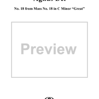 Agnus Dei - No. 18 from Mass no. 18 in C minor ("Great")   - K427 (K417a)