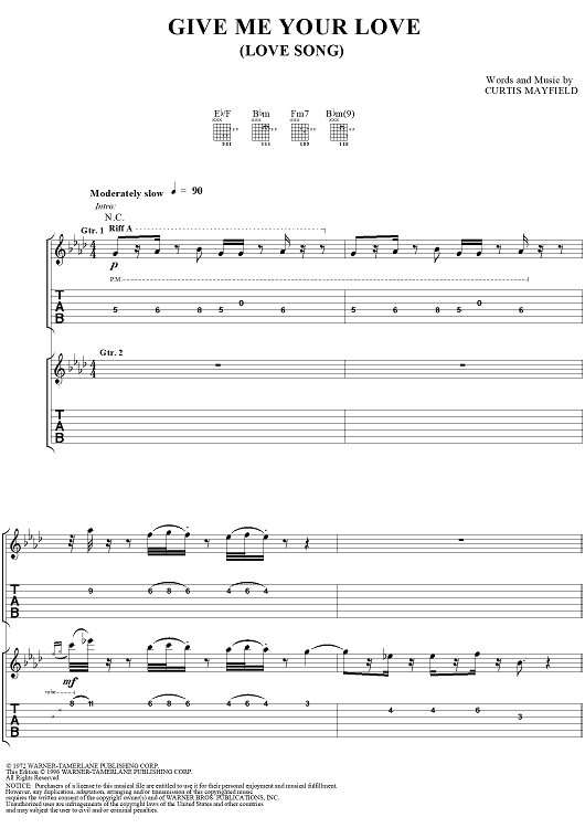 Give Me Your Love (Love Song)