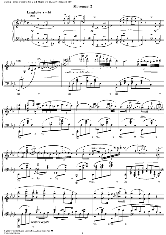 Piano Concerto No. 2, Movement 2 - Piano