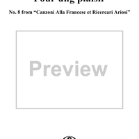 Pour ung plaisir, No. 8 from "Canzoni Alla Francese et Ricercari Ariosi"