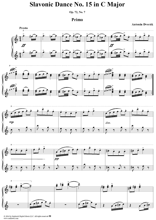 Slavonic Dance No 15 in C Major, Op. 72, No. 7