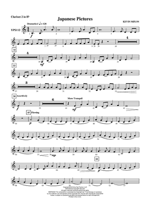 Japanese Pictures - Clarinet 2 in Bb
