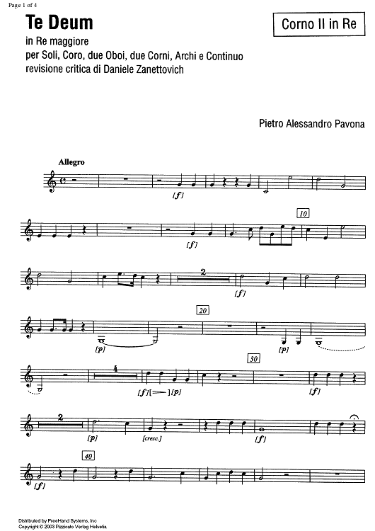 Te Deum - Horn in D 2