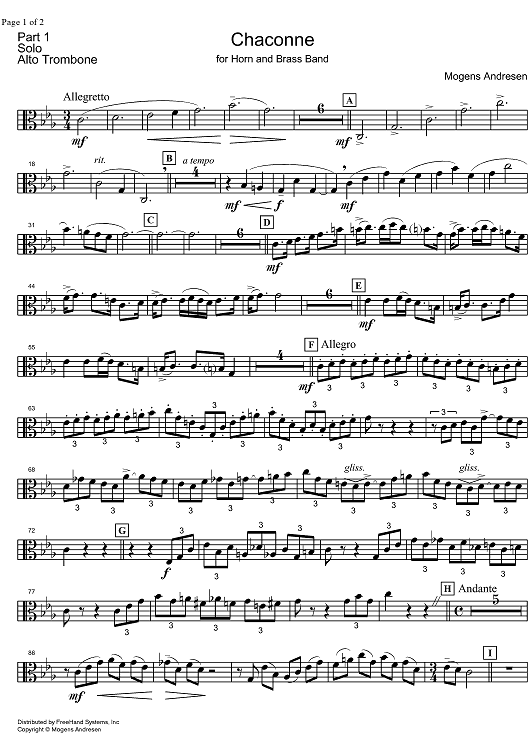 Chaconne - Alto Trombone