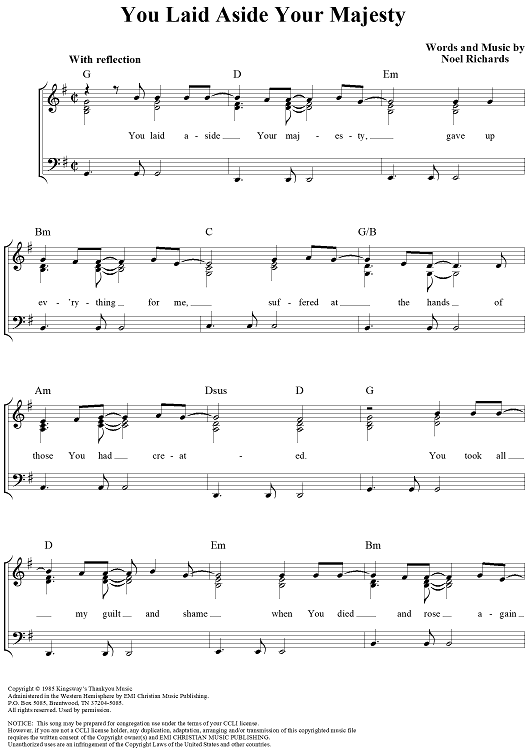 You Laid Aside Your Majesty