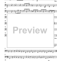 Water Music Selections for Trombone Quartet - Bass Trombone