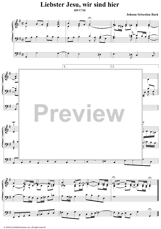Liebster Jesu, wir sind hier, BWV730