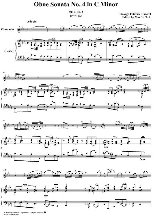 Oboe Sonata No. 4 in C Minor - Piano