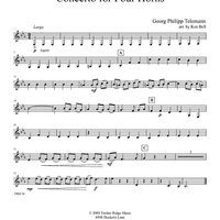 Concerto for Four Horns - Horn 4