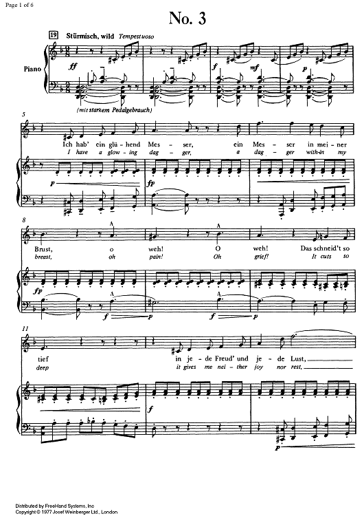 Ich hab' ein Glühend' Messer No. 3