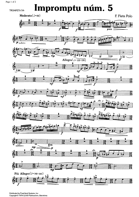 Impromptu No. 5 - B-flat Trumpet