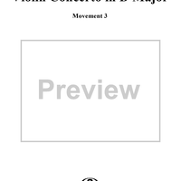 Violin Concerto in D Major, Movt. 3  Op. 7 No. 12   RV214 - Score