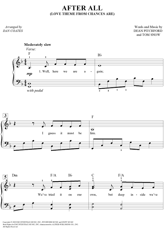 After All (Love Theme from Chances Are)