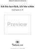 "Ich bin herrlich, ich bin schön", Aria, No. 4 from Cantata No. 49: "Ich geh' und suche mit Verlangen" - Piano Score