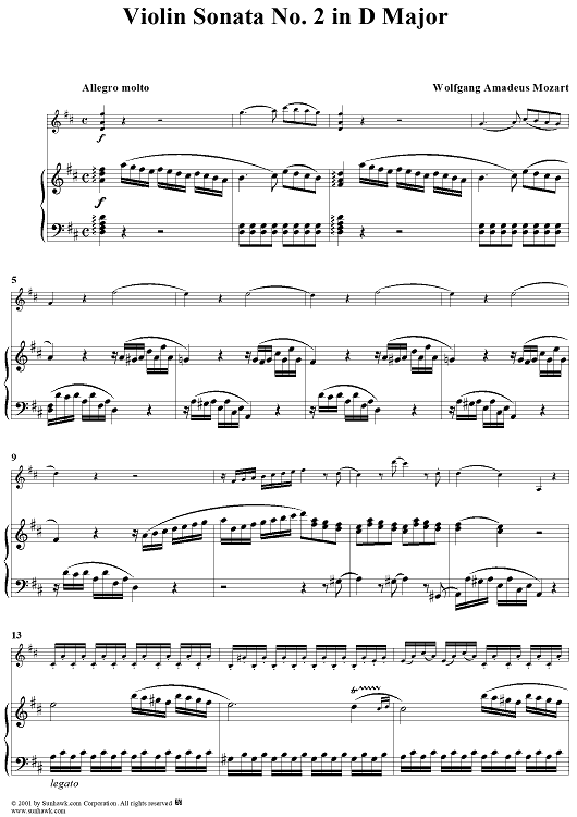 Violin Sonata no. 2 in D Major