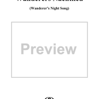 Wanderer's Night Song (Wanderers Nachtlied)