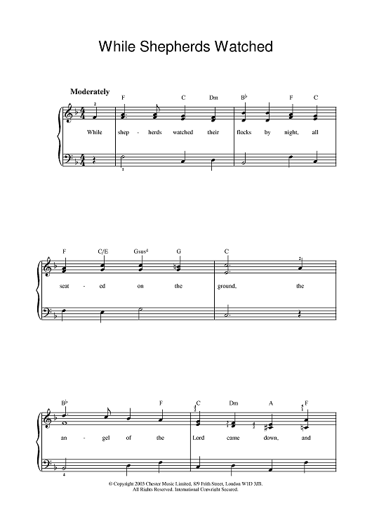 While Shepherds Watched