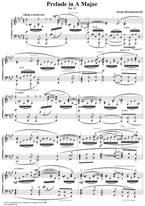 Prelude in A Major, Op. 32, No. 9