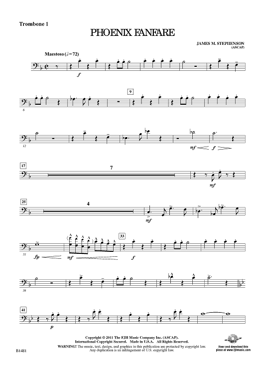 Phoenix Fanfare - Trombone 1