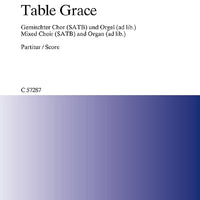 Table Grace - Choral Score