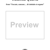 Canzona Quarta, No. 16 from "Toccate, canzone ... di cimbalo et organo", Vol. II