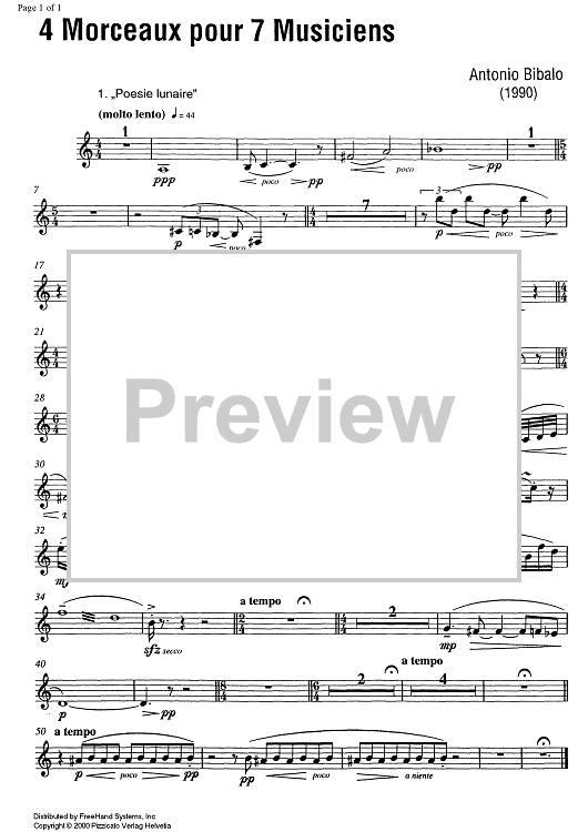 1 Poesie lunaire - Clarinet