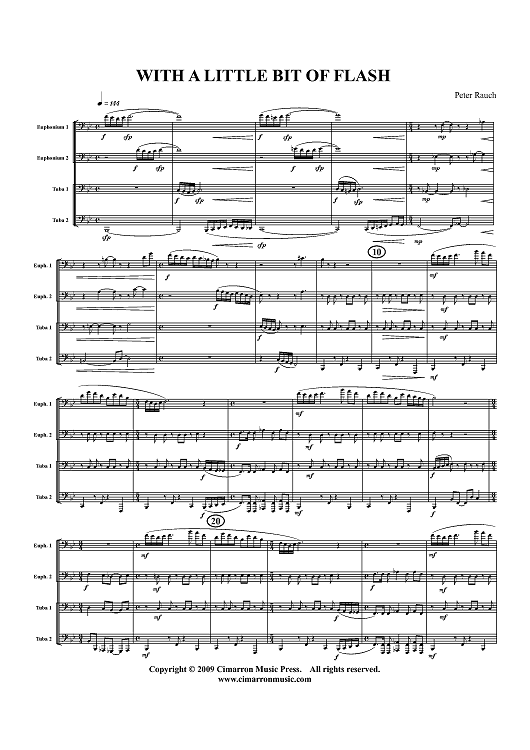 With A Little Bit Of Flash - Score