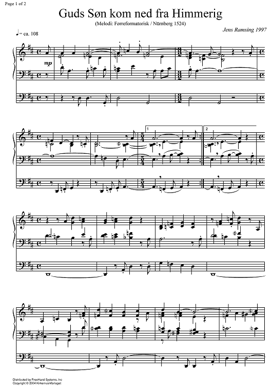 Guds Søn kom ned fra Himmerig (Prelude)