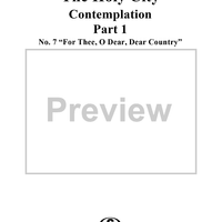 The Holy City: Part I. "Contemplation", No. 7, "For Thee, O Dear, Dear Country"