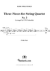 Three Pieces, No. 2 - Cello - Cello