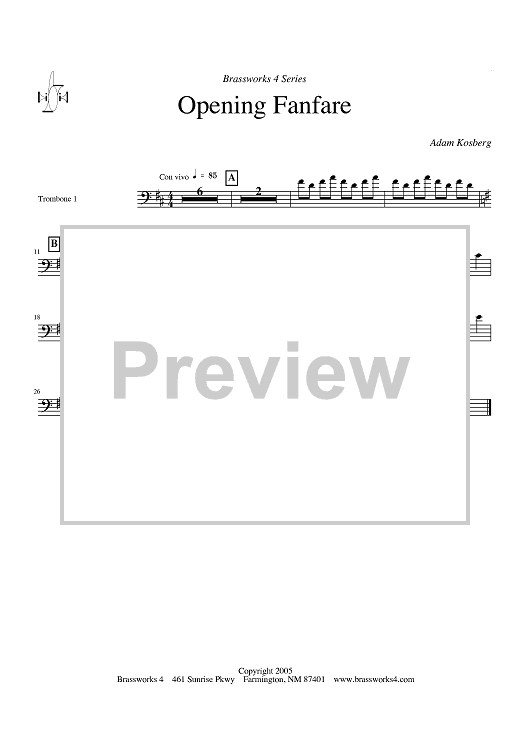 Opening Fanfare - Trombone 1