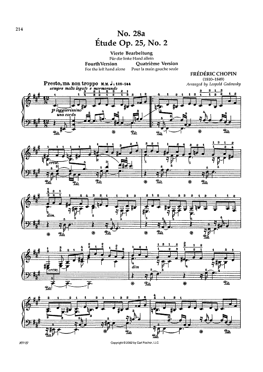 No. 28a - Étude Op. 25, No. 2 (Fourth Version)